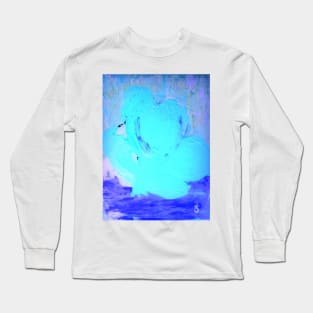 DO NOT GO INTO THAT BLUE NIGHT, ABSTRACT ICE ROSE Long Sleeve T-Shirt
